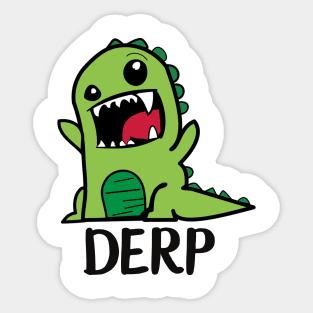 Derp Dinosaur Sticker